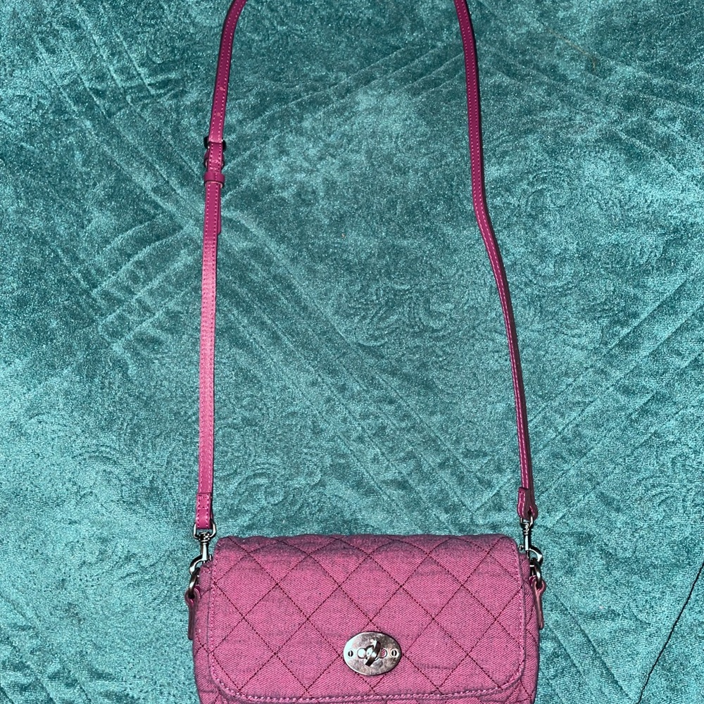 New Patricia Nash Quilted Denim Bonny Crossbody Bag